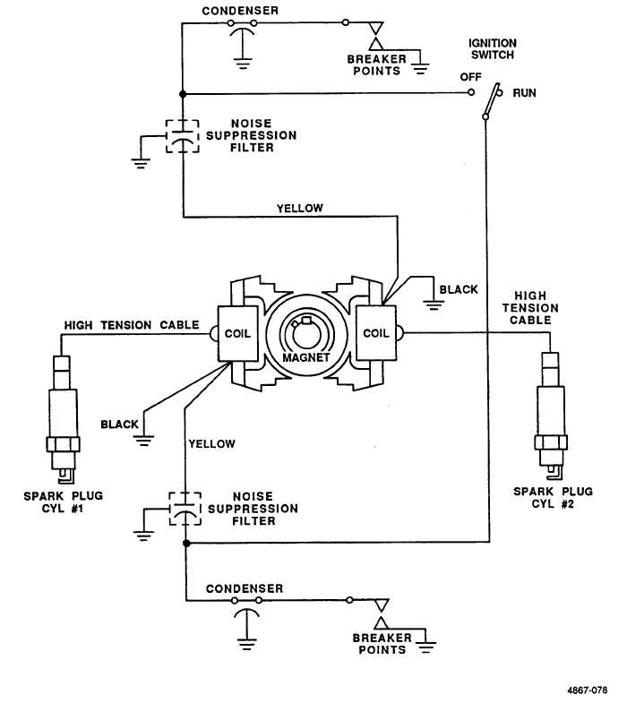 Figure 5-27. Breaker Point Ignition Wiring Diagram.